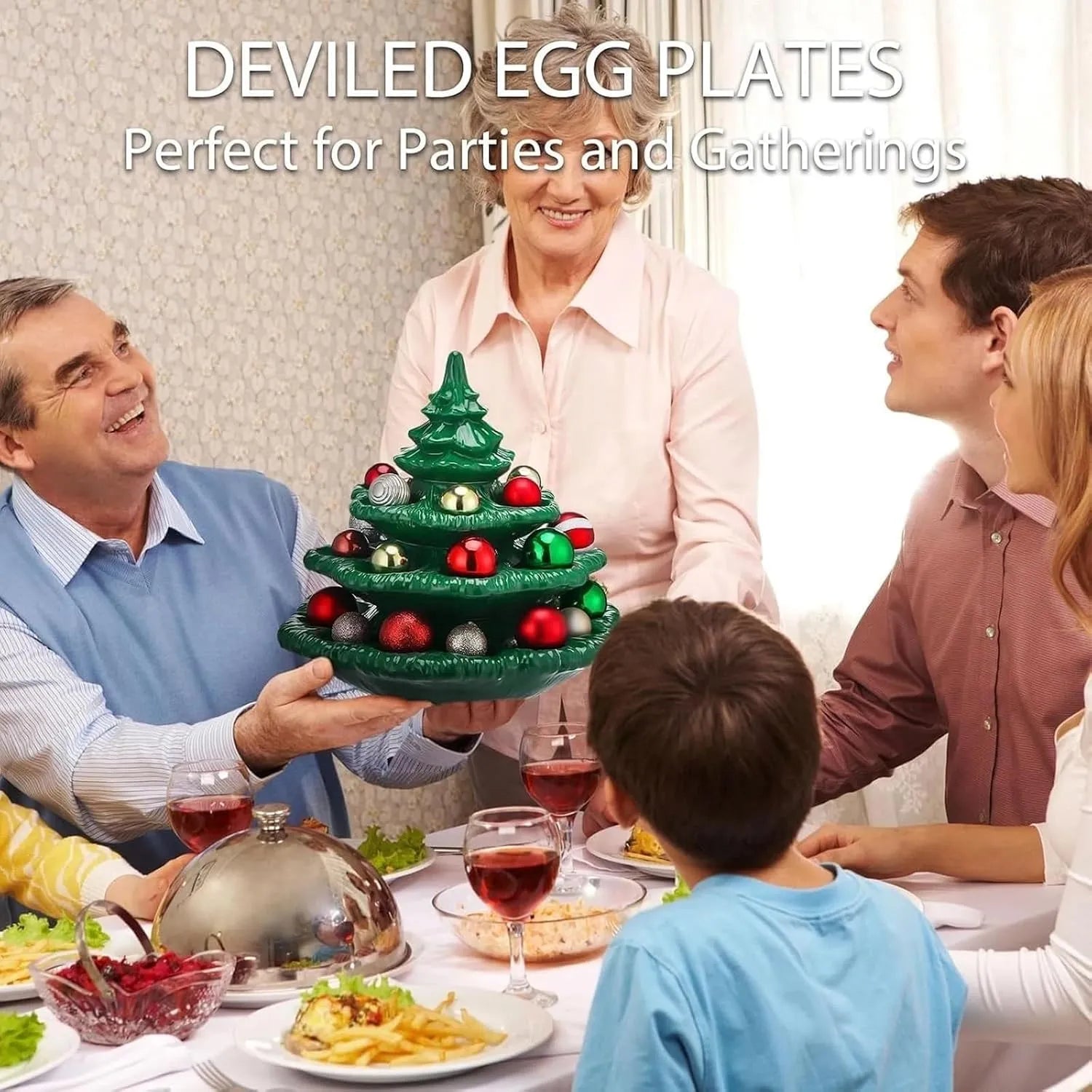 Festive 3-Tier Christmas Tree Serving Platter 7