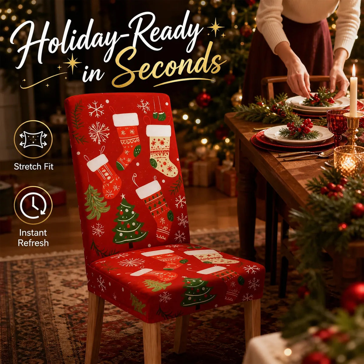 Christmas Stretch Dining Chair Covers