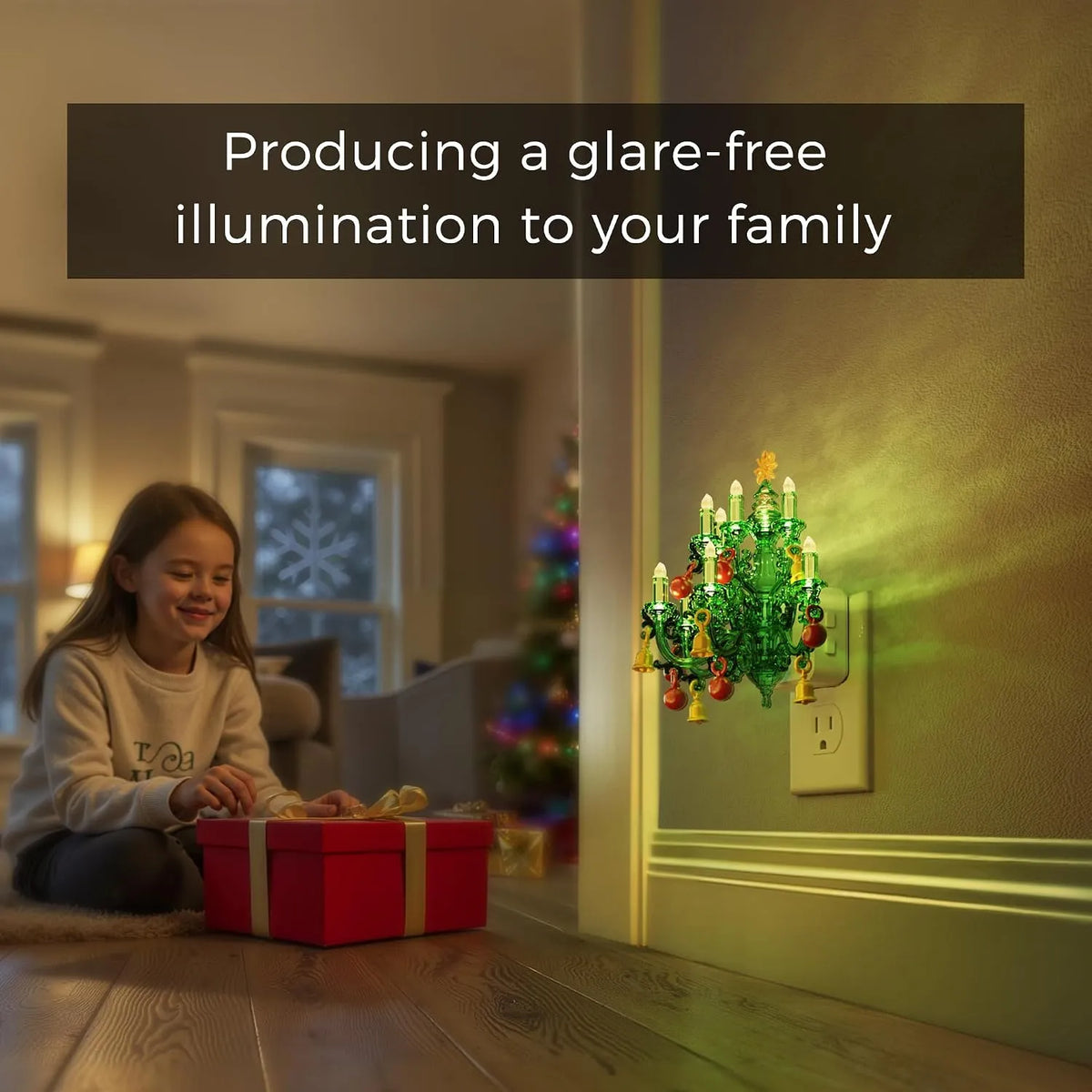 Vintage Christmas Tree Chandelier Night Light 3