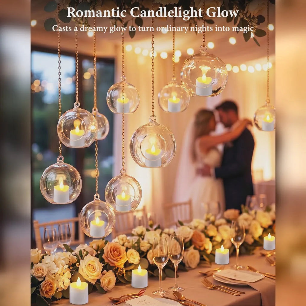Rechargeable Flameless Candle Set with Charging Base & Remote 5