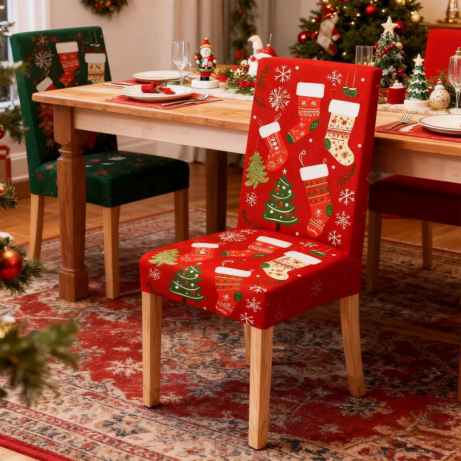 Christmas Stretch Dining Chair Covers 5