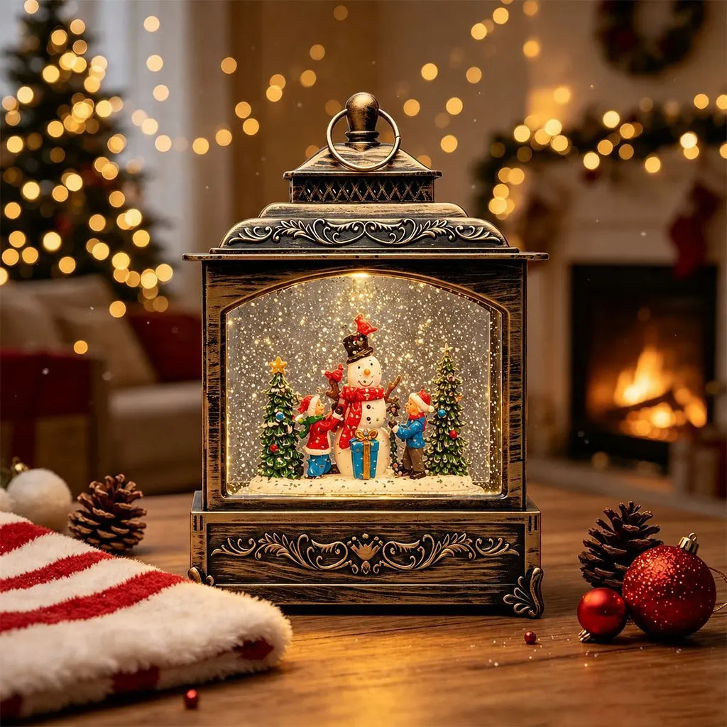 Musical Christmas Lantern with Snow 11