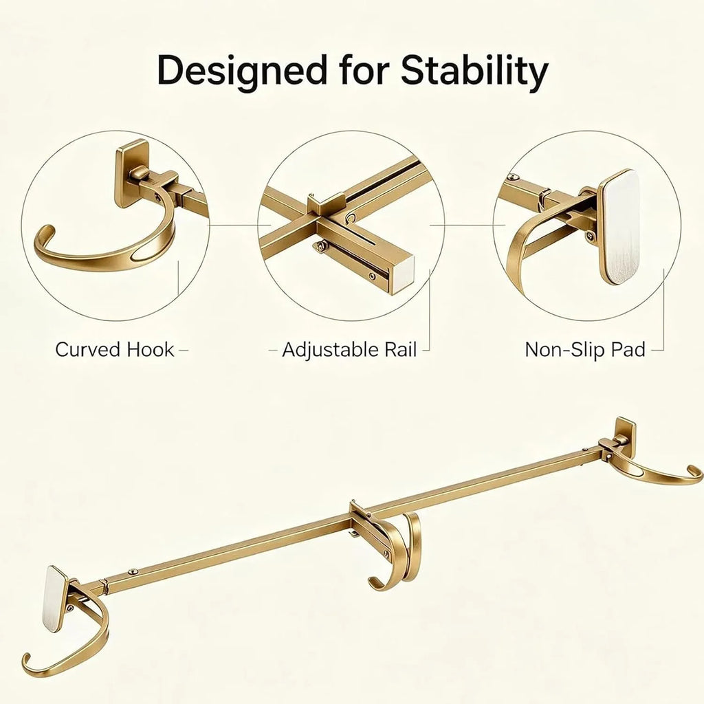 Adjustable Door-Frame Wreath & Garland Hanger Rod 7