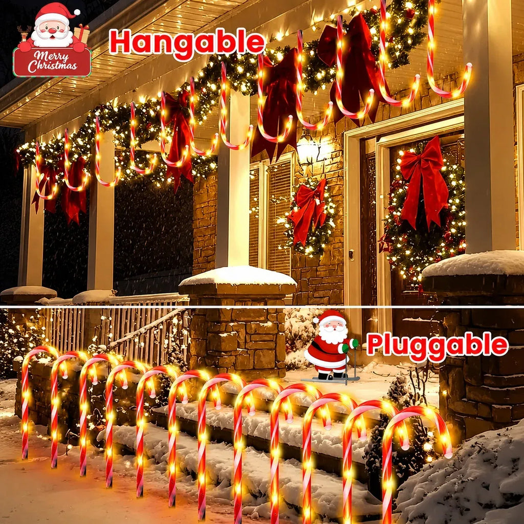5-Piece Solar Candy Cane Outdoor Lights 3