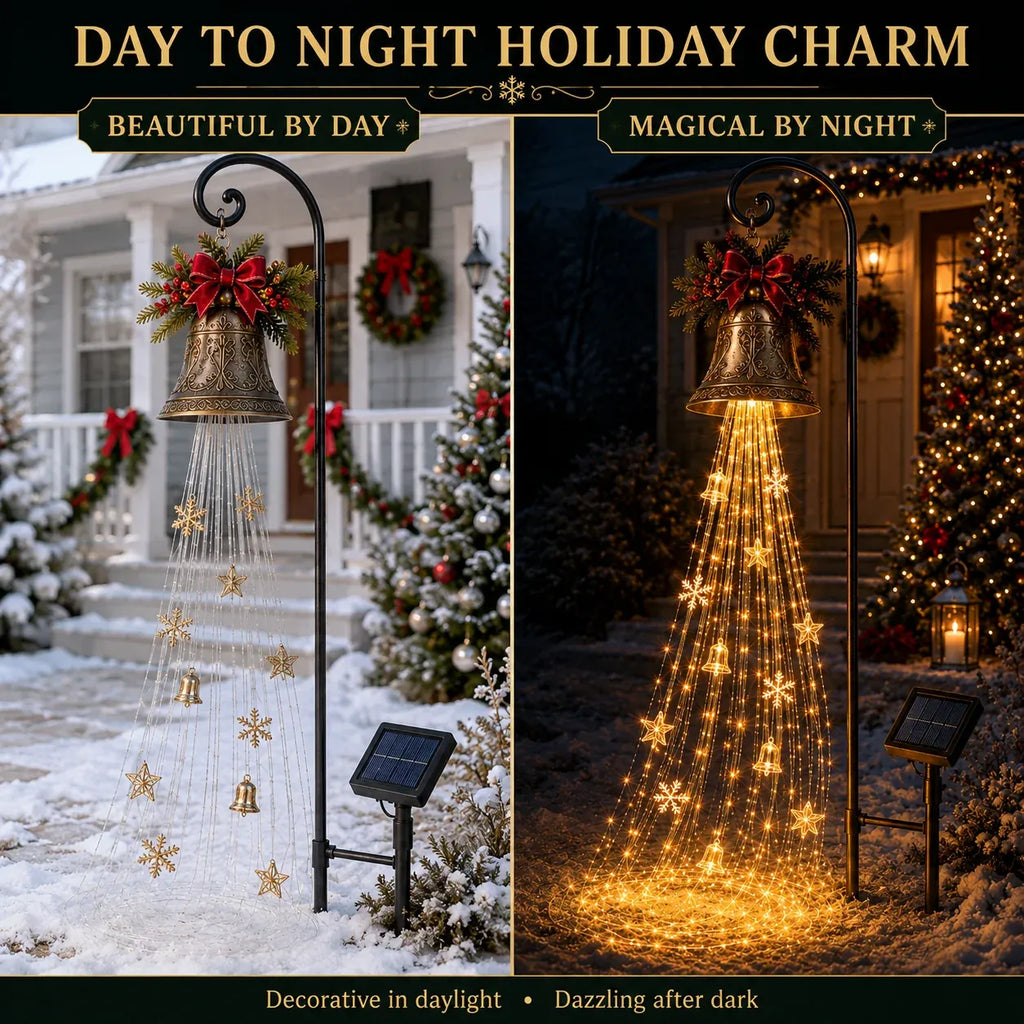 Christmas Bell Cascade Solar Yard Light 5