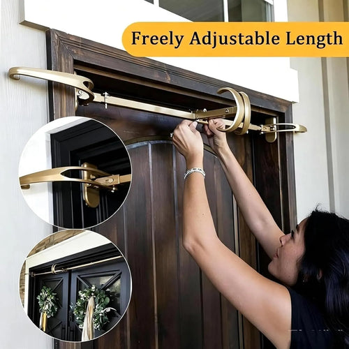 Adjustable Door-Frame Wreath & Garland Hanger Rod 2