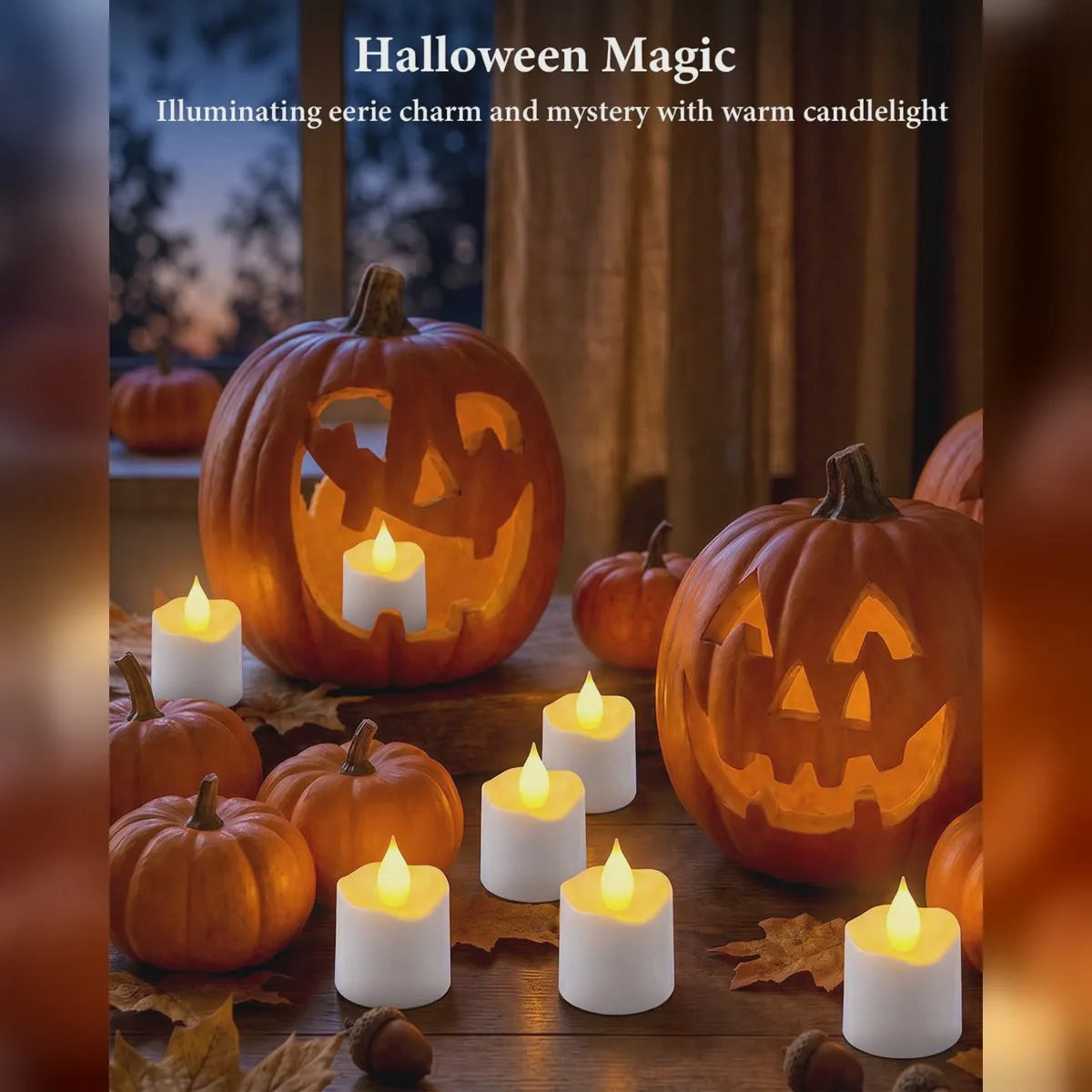 Rechargeable Flameless Candle Set with Charging Base & Remote 4