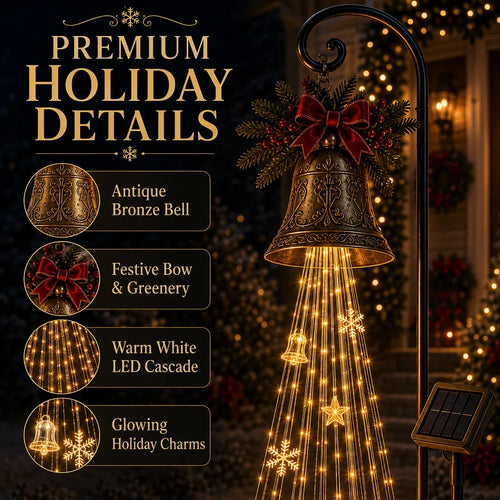 Christmas Bell Cascade Solar Yard Light 2