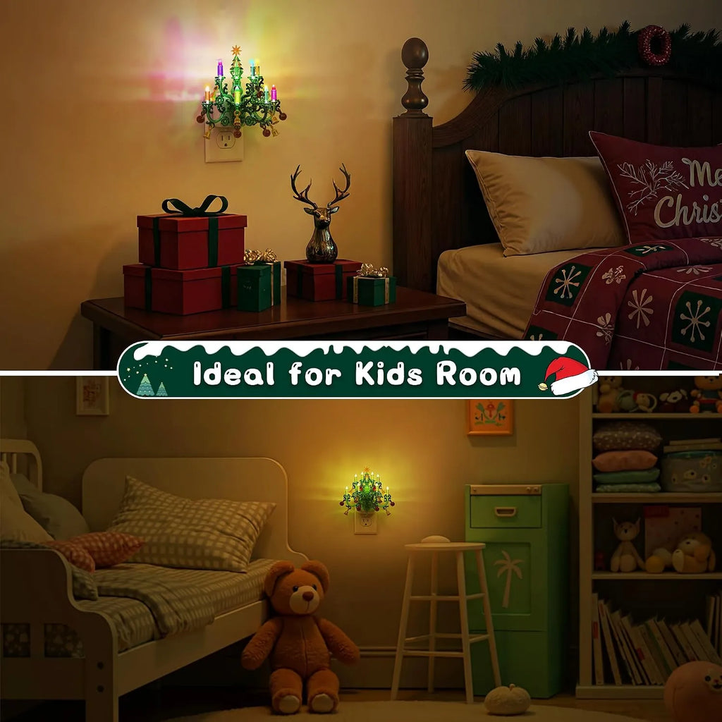 Vintage Christmas Tree Chandelier Night Light 5