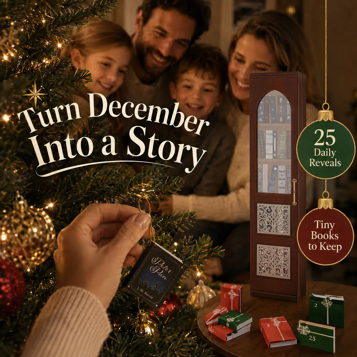 25-Day Mini Book Ornament Advent Calendar