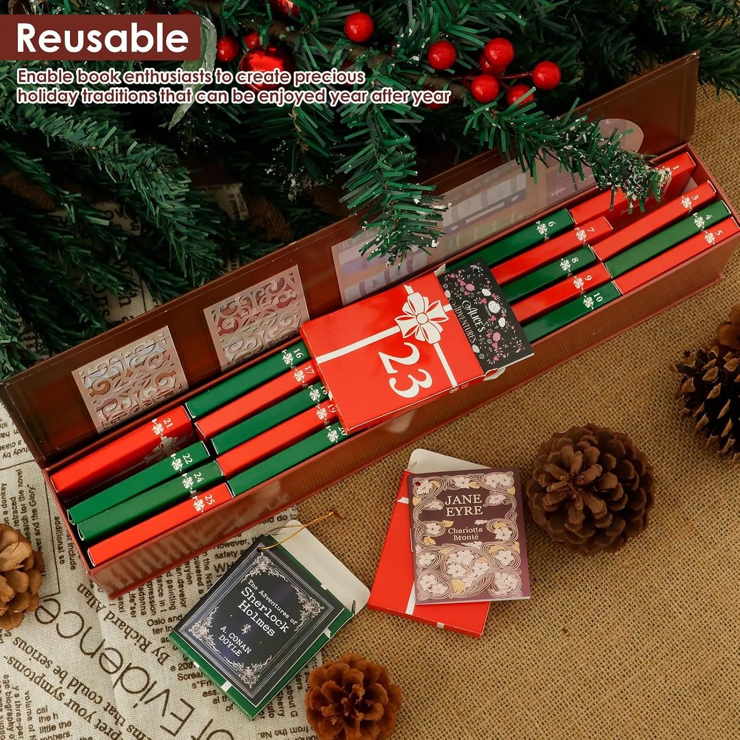 25-Day Mini Book Ornament Advent Calendar 3