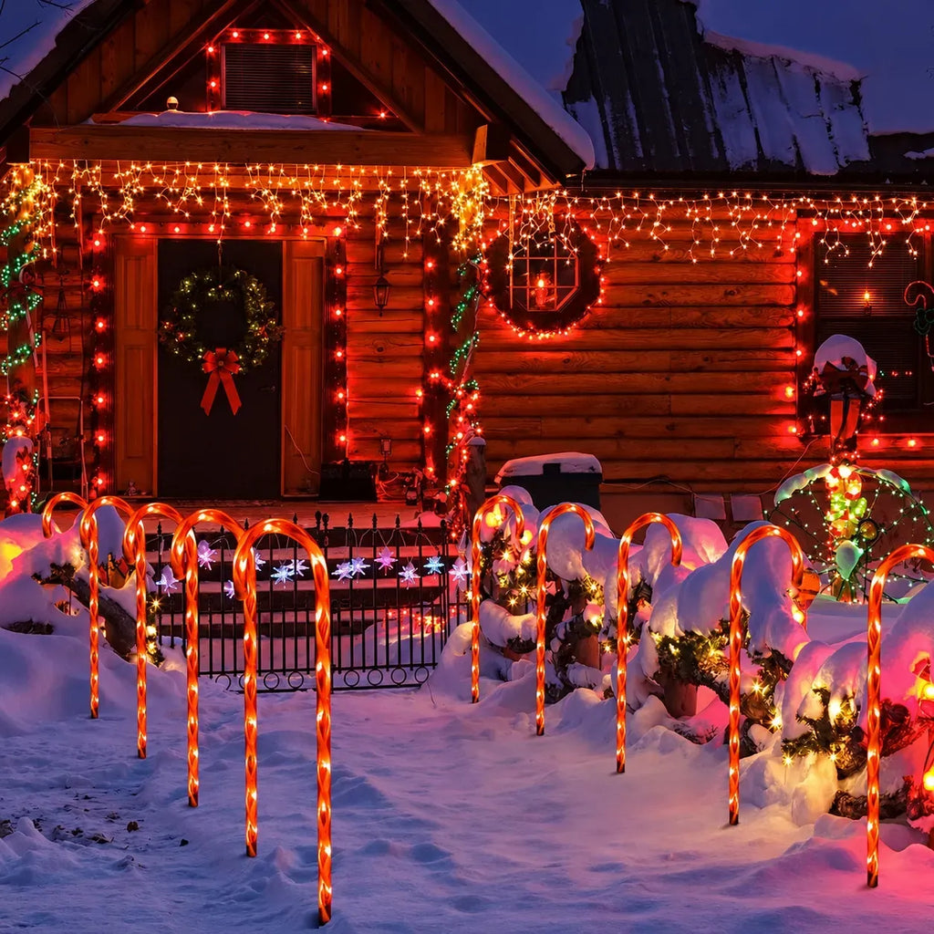 5-Piece Solar Candy Cane Outdoor Lights 6