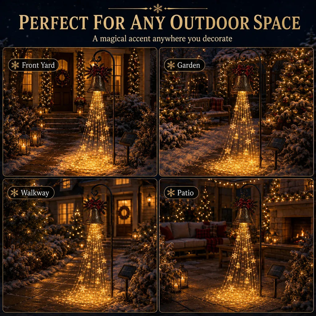 Christmas Bell Cascade Solar Yard Light 7
